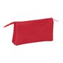 Trousse Fourre-Tout Triple Sevilla Fútbol Club Rouge 22 x 12 x 3 cm