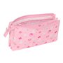 Trousse Fourre-Tout Triple Minnie Mouse Baby Rose 22 x 12 x 3 cm