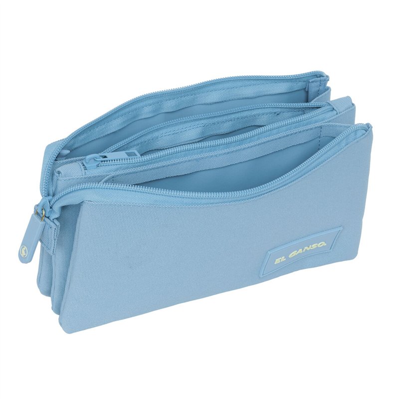 Image secondaire de Trousse Fourre-Tout Triple El Ganso Cerulean Bleu 22 x 12 x 3 cm