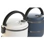 Boîte à lunch DKD Home Decor Bleu Blanc Gris foncé Acier inoxydable polypropylène 1,5 L (2 Unités)