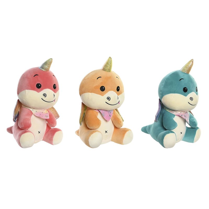 Jouet Peluche DKD Home Decor Jaune Orange Menthe Polyester Enfant 19 x 20 x 28 cm (3 Unités)