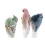 Décorations de Noël DKD Home Decor Multicouleur Oiseau 25 x 7 x 6 cm (3 Unités)