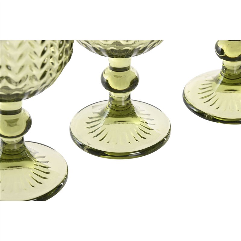 Image secondaire de Set de Verres Home ESPRIT Vert Verre 380 ml (6 Unités)