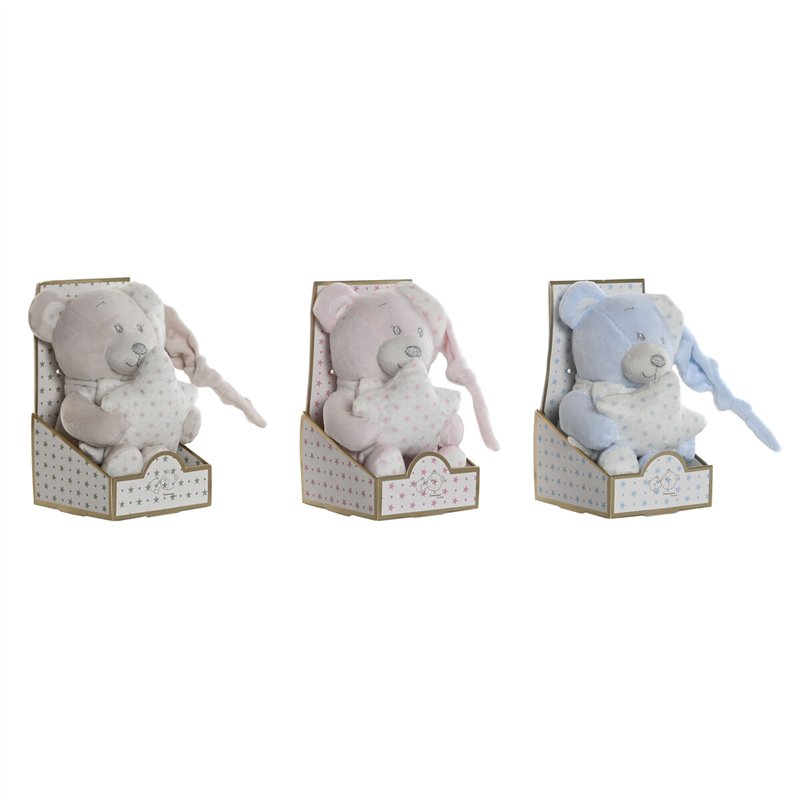 Image secondaire de Jouet Peluche Home ESPRIT Bleu Beige Rose Polyester 20 x 10 x 15 cm (3 Unités)