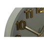 Horloge Murale Home ESPRIT Vert Gris PVC Urbaine 30 x 4 x 30 cm (2 Unités)
