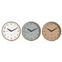 Horloge Murale Home ESPRIT Blanc Beige Gris PVC 30 x 4 x 30 cm (3 Unités)
