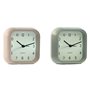 Horloge de table Home ESPRIT Rose Menthe (2 Unités)