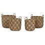 Set de basket Home ESPRIT Naturel Métal Jacinthe d'eau Boho (4 Pièces)