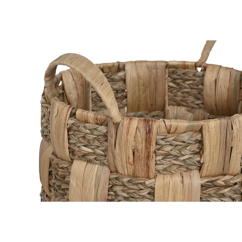 Image secondaire de Set de basket Home ESPRIT Naturel Métal Jacinthe d'eau Boho (4 Pièces)