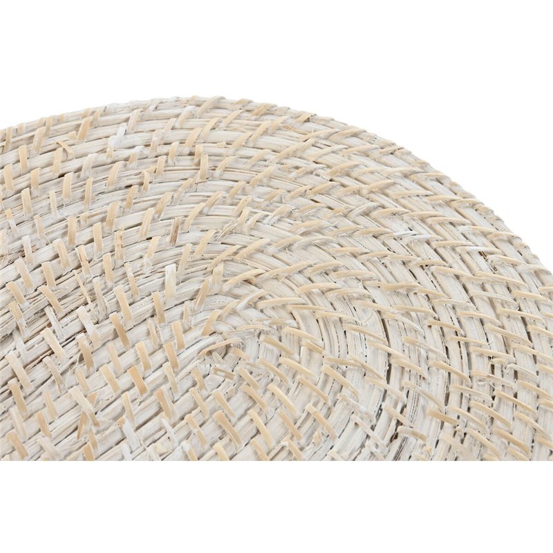 Image secondaire de Set de table Home ESPRIT Blanc Naturel Bambou Rotin 40 x 30 x 1 cm