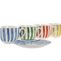 Jeu de 6 tasses avec plat Home ESPRIT Jaune Bleu Vert Corail Porcelaine 240 ml