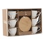 Jeu de 6 tasses avec plat Home ESPRIT Blanc Naturel Bambou Porcelaine 220 ml