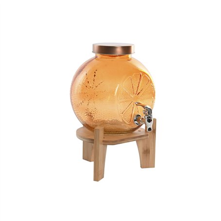 Distributeur d'eau Home ESPRIT Orange Bambou Verre 5 L 24 x 17