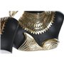 Figurine Décorative Home ESPRIT Blanc Noir Doré Africaine 22 x 11 x 37 cm (2 Unités)