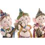 Figurine Décorative Home ESPRIT Multicouleur Musicien Indien 9 x 9 x 20 cm (3 Unités)