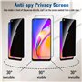 LYPHPE [2 Pièces] Anti-Espion Verre Trempé pour Oppo A94 5G, Protecteur D'écran de Confidentialité, 9H Dureté Film Protecteur Vi