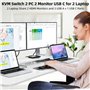 commutateur KVM double moniteur HDMI pour 2 ordinateurs portables