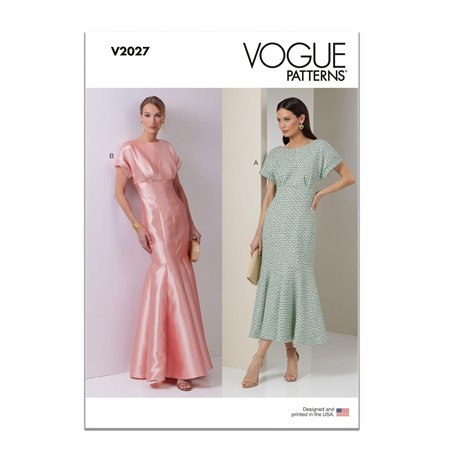 Vogue Paper Pattern V2027R5 Robe pour femme en deux longueurs R5 (42-44-46-46-48-50)