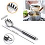 Lot de 4 de Serveur de Pâtes Acier Inoxydable, Jicyor 2pcs Pinces à Spaghettis +1pcs Cuillère à Pâtes +1pcs Outil de Mesure Spag