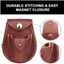Marron Slingshot Ammo Balles Sac Pouch Case pour Forte Catapulte De Pêche Puissante(Munitions et L