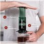 AeroPress Cafetière Clear Verte – Méthode 3 en 1 combinant cafetière à piston et espresso-style – Café corsé sans amertume – Pet