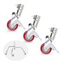 NEEWER Lot de 3 roulettes Pivotantes Diamètre de 75 mm