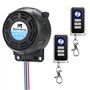 Rupse Système d'Alarme Moto Alarme de Vibration Étanche Antivol à Distance sans Fil avec Double Télécommande en Métal Sensibilit