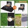 Tapis Barbecue Sol 150 * 100cm Résistant à l'huile au Glissement Feu Imperméable Tapis de Protection de Sol pour L'extérieur Ies