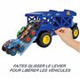 Hot Wheels Monster Trucks Camion Rhino, Transporteur pour 12 Monster Trucks Ou 32 Voitures À L’échelle 1/64, avec Rampe De Lance