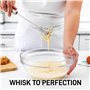 Zulay Kitchen Fouet rotatif - Acier inoxydable batteur à œufs manuel en acier inoxydable batteur rotatif multifonctionnel pour f