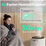 Y&O Humidificateur d'Air Bébé 10L, Humidifieur à Vapeur pour Toute la Maison et Plantes, Humidifie Jusqu'à 100m², Arrêt Automati