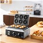 VEVOR Machine à beignets électrique, 1550 W, appareil à donuts commercial avec surface antiadhésive, machine à gaufres chauffant