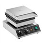 VEVOR Gaufrier Commercial 2000 W, Appareil à Gaufres Belges Rectangulaires Capacité 2PCs, en Acier Inoxydable, Antiadhésif, avec