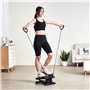 VEVOR Stepper d’Exercices Fitness à Domicile, Mini Stepper d’Appartement Hydraulique avec Bandes de Résistance, Équipement Cardi