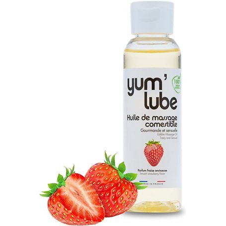 Yum'Lube | Huile de massage comestible érotique | Huile massage sensuel érotique couple | Relaxant & professionnelle | Huile cor