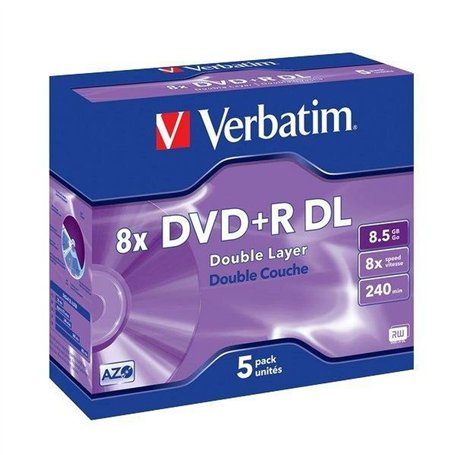 Verbatim DVD+R DL x 5 8.5 Go