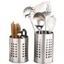 Feelava Lot de 2 porte-ustensiles de cuisine en acier inoxydable anti-rouille pour organiser les tiroirs et comptoirs