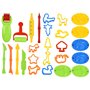 kissral 26pcs Accessoires Pate a Modeler Moule pour Pâte Play Doh Pate à Modeler Accessoires pour Pate a Modeler Play-Doh Convie