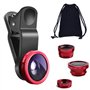 KINGMAS Kit Objectif 3 en 1 Universel fisheye et Macro pour iPad