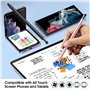 GlasFlength Stylet Tablette, Stylet Tactile Universel 2 en 1 avec Pointe Magnétique en Caoutchouc avec 6 Embouts de Rechange pou