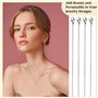 HEKOBAG 30 Pcs Chaînes de Collier, Chaîne en Acier Inoxydable Argent 50 cm, Chaîne pour Fabrication de Bijoux avec Fermoir Mousq