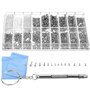 Gasea 1000pcs Mirco Kit Vis de Réparation de Lunettes Lunettes de Soleil Montres Écrou Assortiment Remplacement Vis de Lunettes