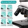 Microscope Professionnel étudiant à Double éclairage LED avec Kits scientifiques
