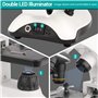 40X-2000X Microscope pour Enfants Adultes, Microscope Professionnel étudiant à Double éclairage LED avec Kits scientifiques, pou