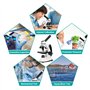 40X-2000X Microscope pour Enfants Adultes, Microscope Professionnel étudiant à Double éclairage LED avec Kits scientifiques, pou