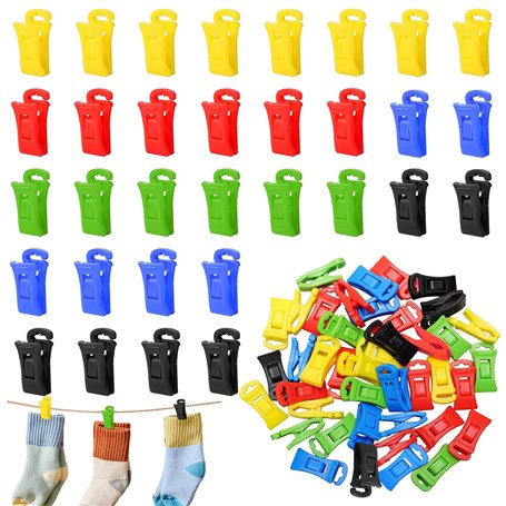 Lithyc 60 PièCes Pinces Chaussettes - Pince A Linge Chaussette - Pince Chaussettes pour Machine à Laver