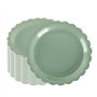 PHUNAT Lot de 50 assiettes de fête vertes de 23 cm