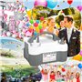 POWZOO Pompe à Ballon électrique avec Accessoires de décoration,Gonfleur Ballon 220-240V 600W,Pompe à Ballon Haute Puissance,Deu