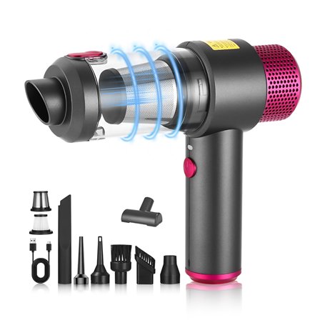 Zaxiva 10PCS Aspirateur Voiture Puissant Main sans 4 in 1 Aspirateur Voiture Puissant