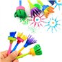 UHAPEER 44 Pièces Éponge Brosses de Peinture Enfant DIY Outils de Peinture Kits pour Enfants pour Apprentissage Précoce Graffiti